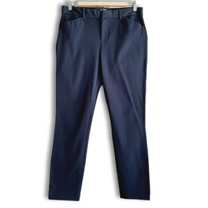 GAP Signature Skinny Leg Ankle Crop Chino Pants Navy Blue Cotton Blend Sz 8